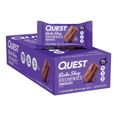 Quest brownie pack frontal mostrando el empaque y conveniencia