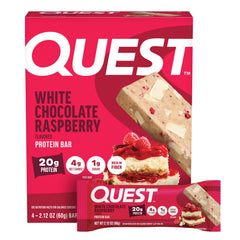 Quest frente del empaque mostrando caja de 4 unidades y conveniencia