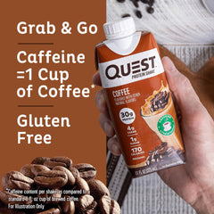 Quest batido en mano listo para beber y fácil transporte