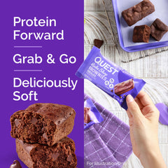 Quest brownie desempaquetado listo para consumir, práctico y saciante