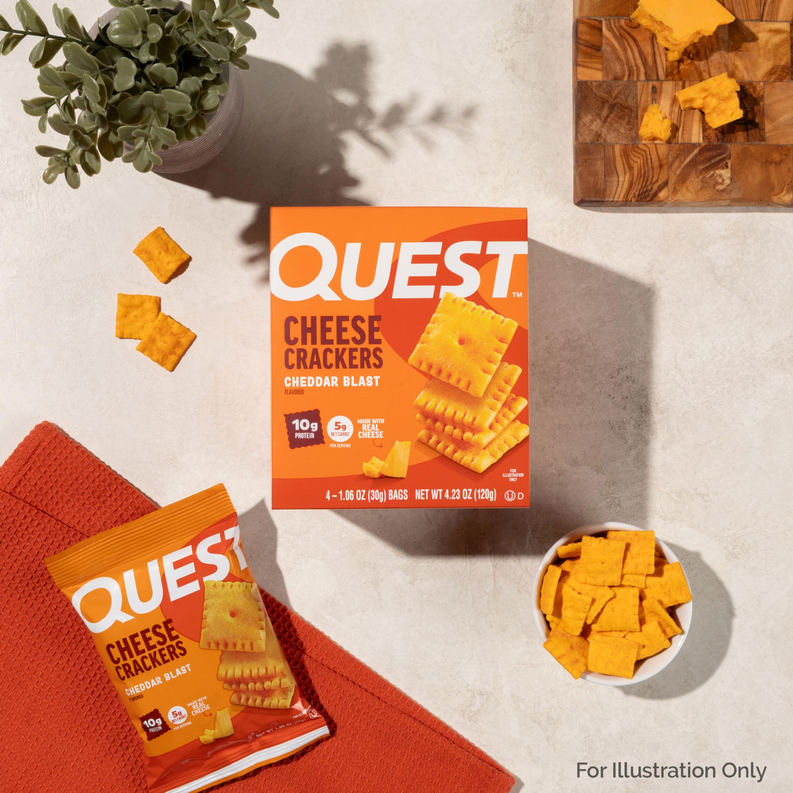 Quest galletas en bol como merienda práctica y saciante