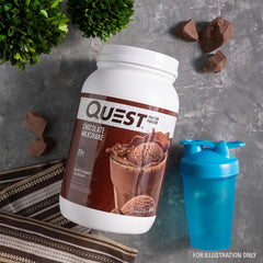 Quest etiqueta nutricional enfocada, informa sobre proteína y azúcares bajos