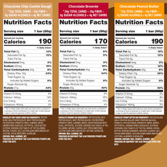 Quest empaque con información nutricional clara para planificación
