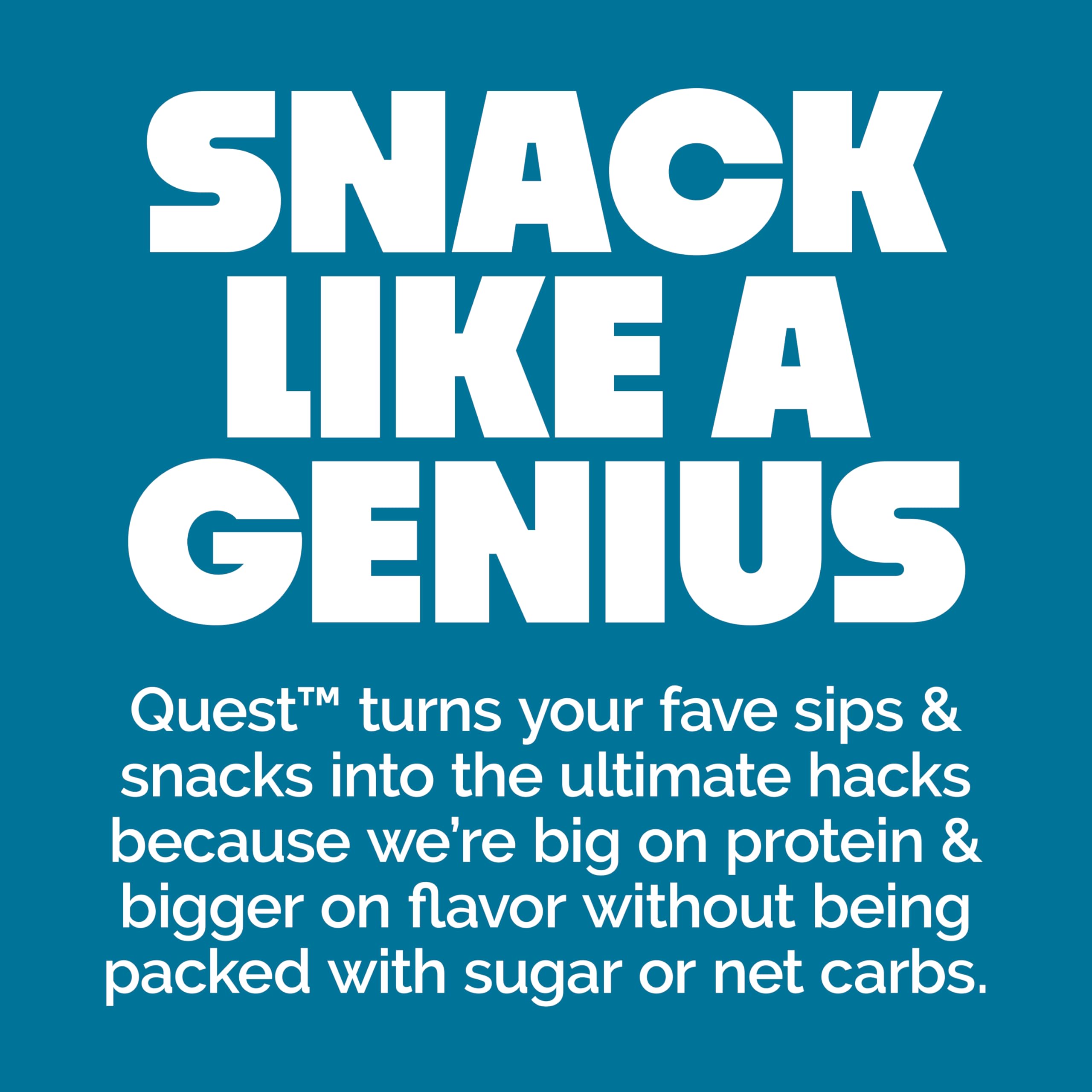 Escena de picnic con Quest, ideal para snacks altos en proteína