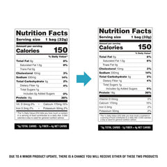 Quest etiqueta nutricional detalle con información de 18g proteína y 4g carbohidratos netos