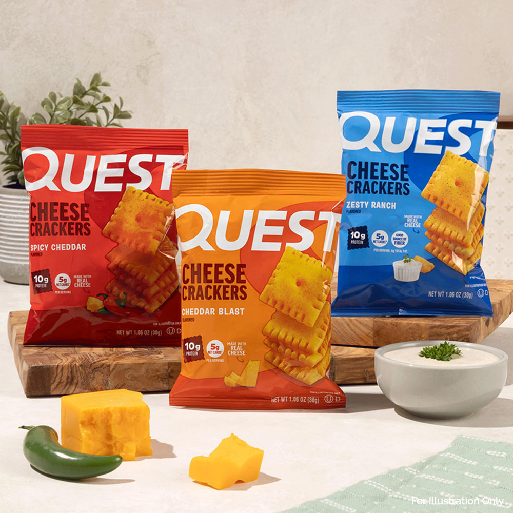 Quest galletas en mesa de fiesta aportan sabor y conveniencia