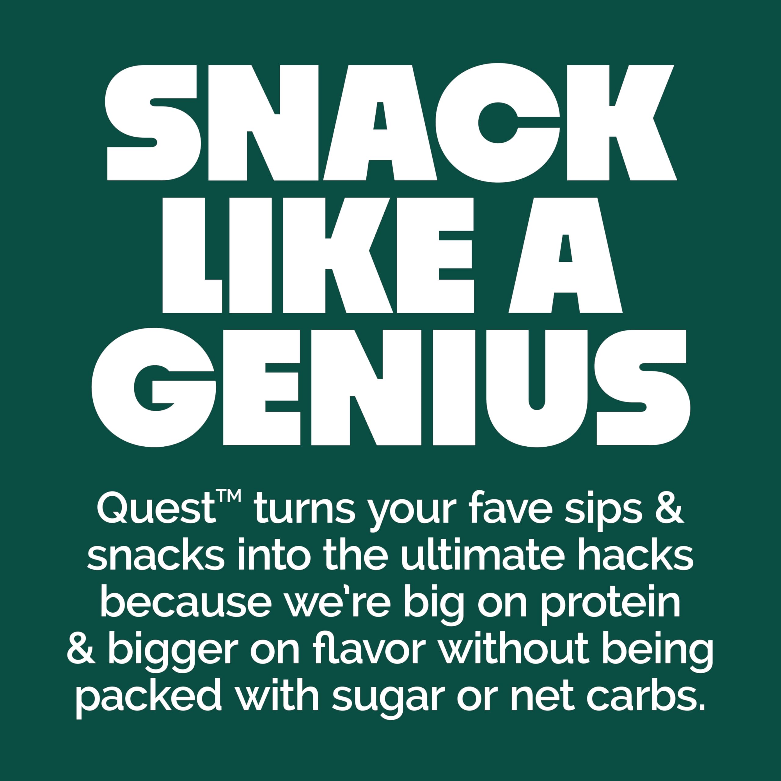 Quest barrita en mesa de cocina como snack mañanero saludable