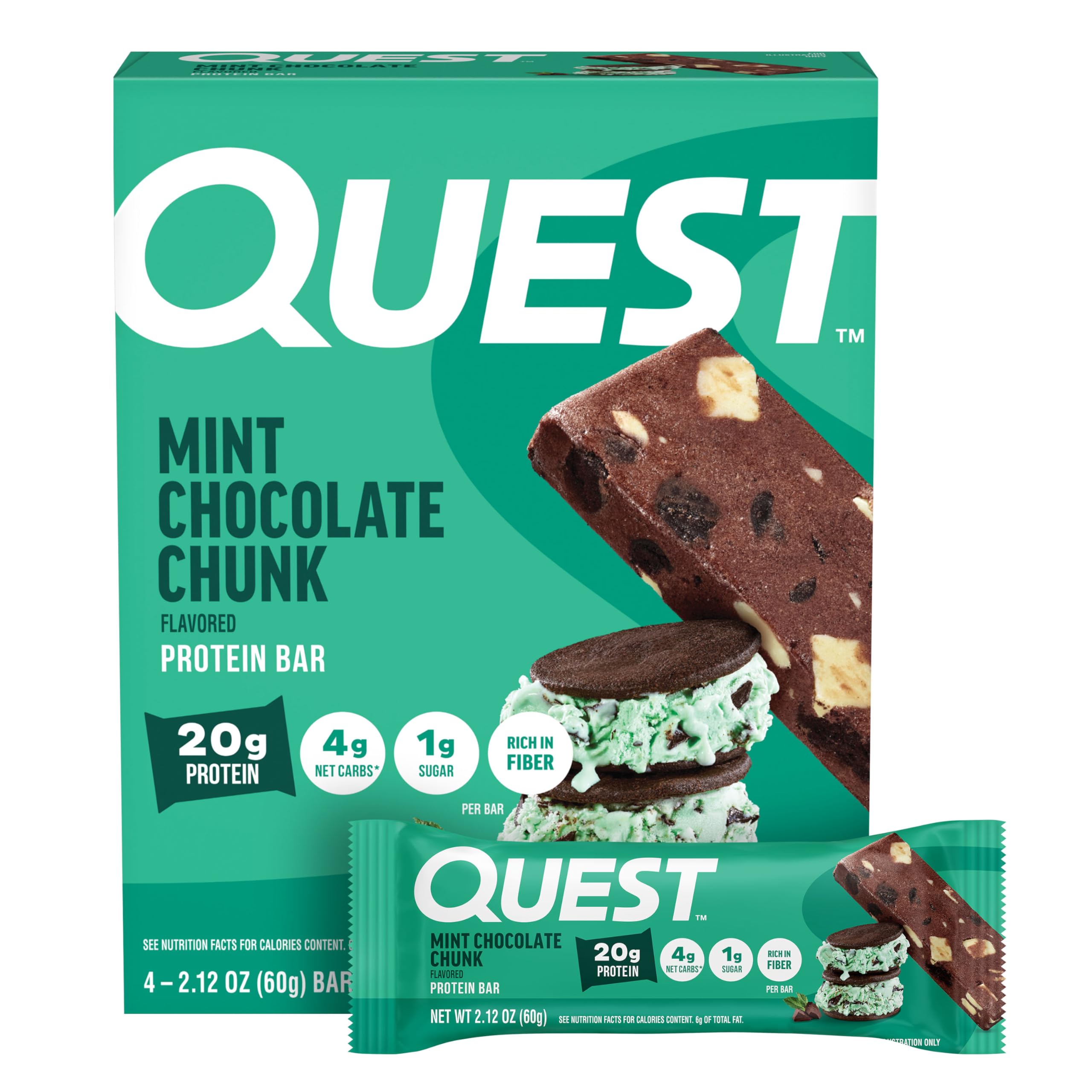 Quest paquete frontal mostrando diseño y beneficios del producto