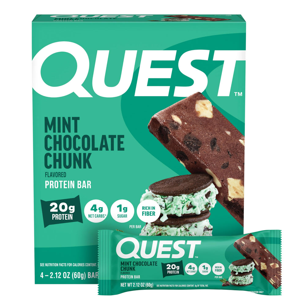 Quest paquete frontal mostrando diseño y beneficios del producto