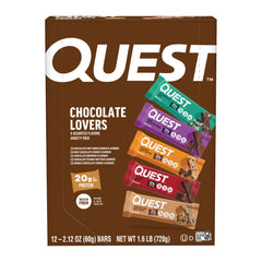 Quest pack frontal chocolate lovers mostrando variedad y conveniencia