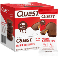 Quest envase frontal mostrando pack de 12 con beneficios de proteína