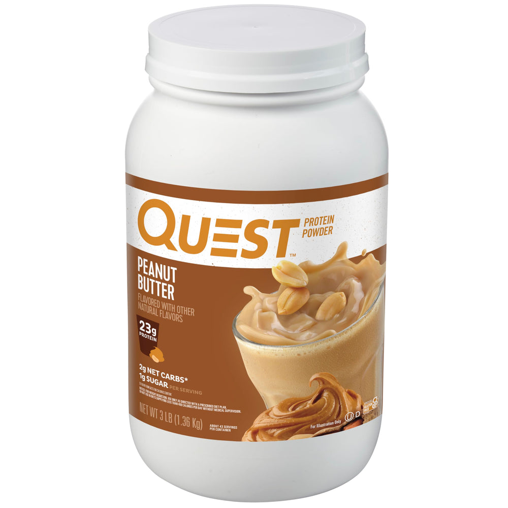 Quest envase frontal mostrando etiqueta y beneficio proteína alta