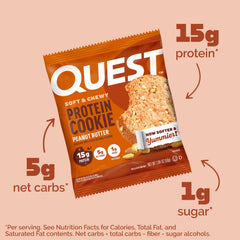 Quest primer plano de textura suave destacando sabor mantequilla cacahuete