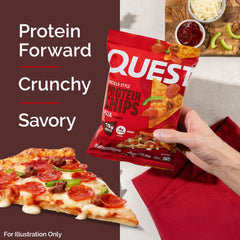 Bol con chips Quest sabor pizza, opción alta en proteína para picar