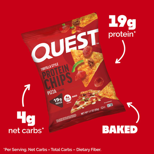 Primer plano de la textura crujiente de Quest, resalta el crunch y sabor