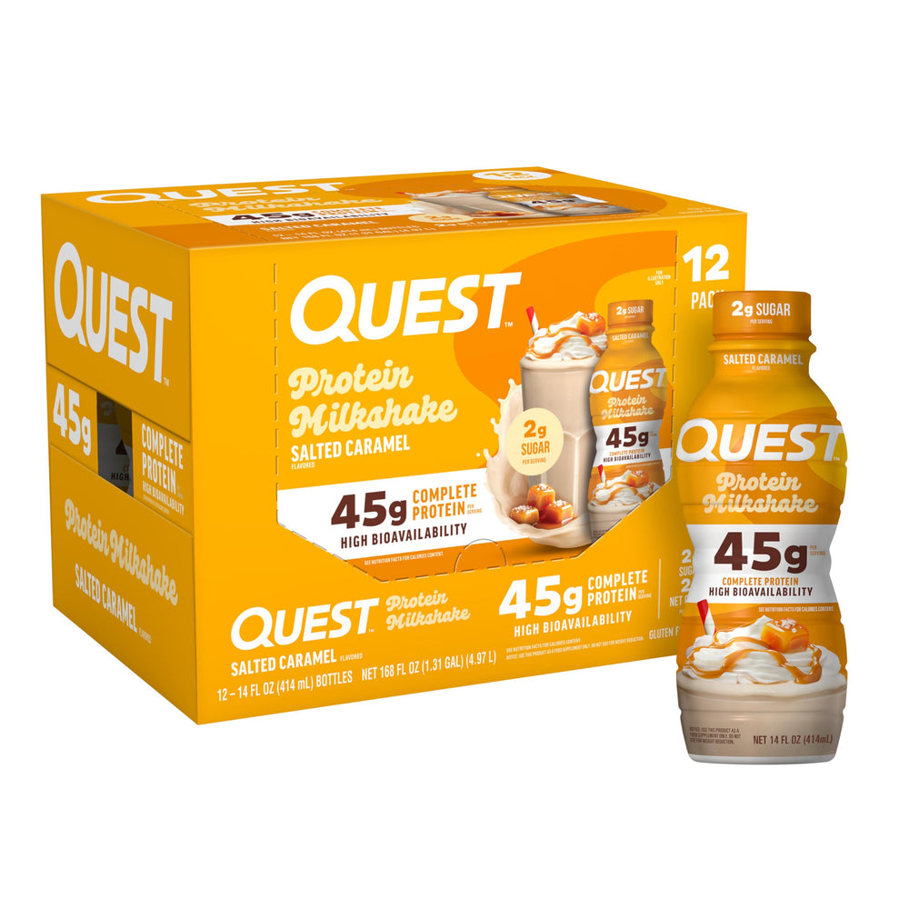 Quest batidos frontales en caja 12 unidades mostrando presentación y conveniencia