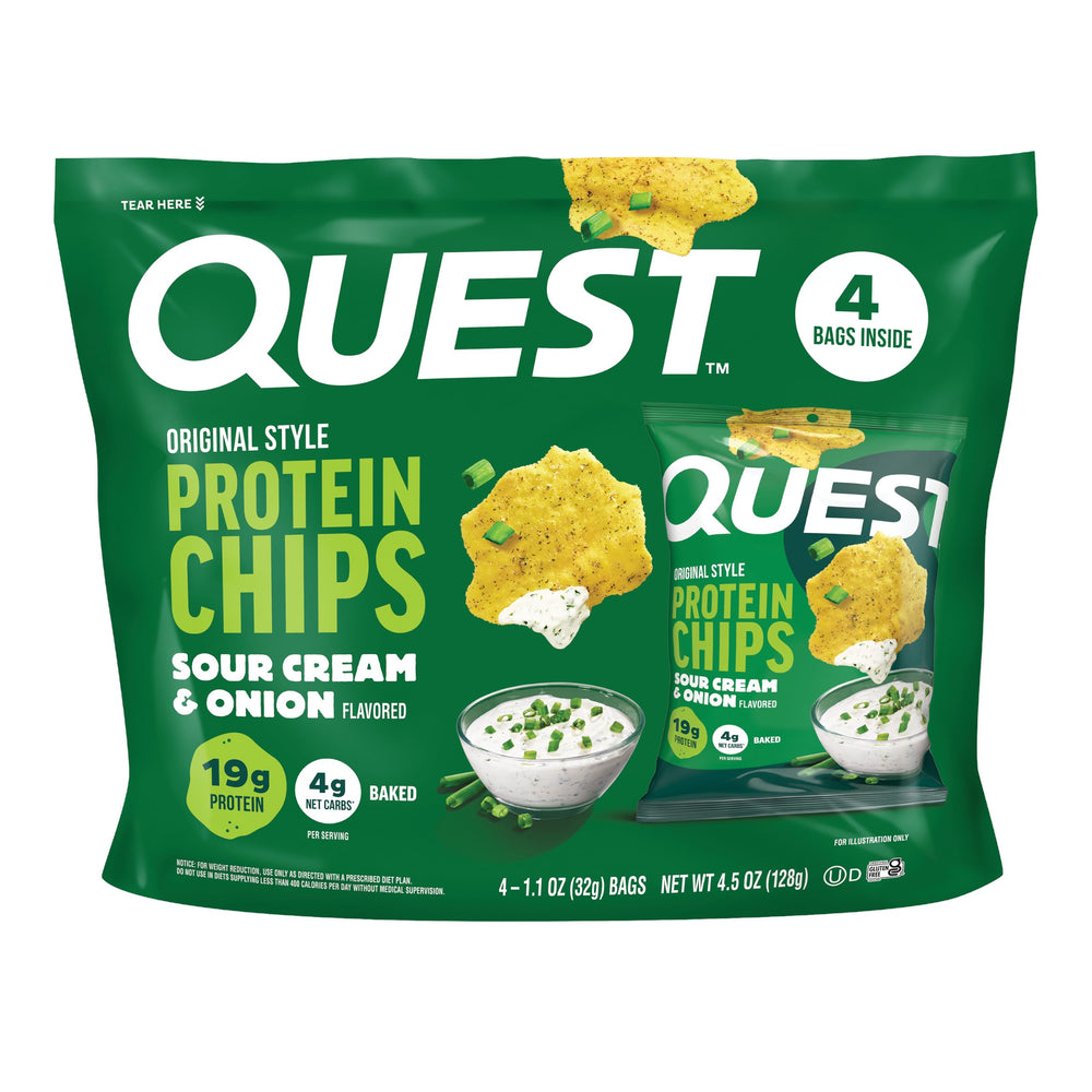 Quest empaque frontal mostrando marca y sabor, conveniencia inmediata
