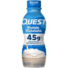Quest cierre y etiqueta legible mostrando información nutricional