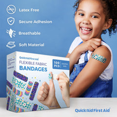 Quick Aid First Aid primer plano de la almohadilla absorbente que protege la herida