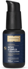 Quicksilver Scientific Methyl B Complex frontal mostrando la etiqueta y tamaño, facilita elección informada