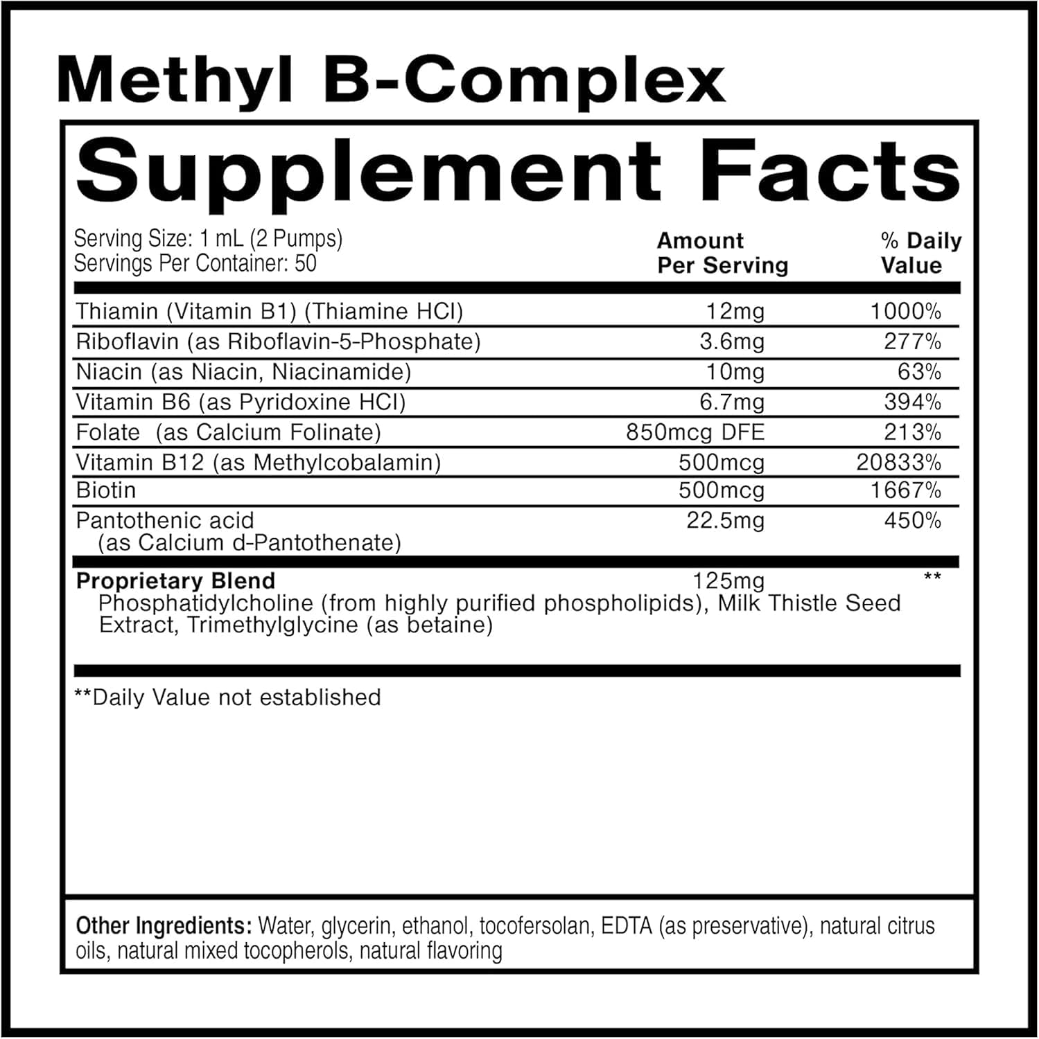 Quicksilver Scientific Methyl B Complex detalle de la textura líquida clara, indica absorción liposomal rápida