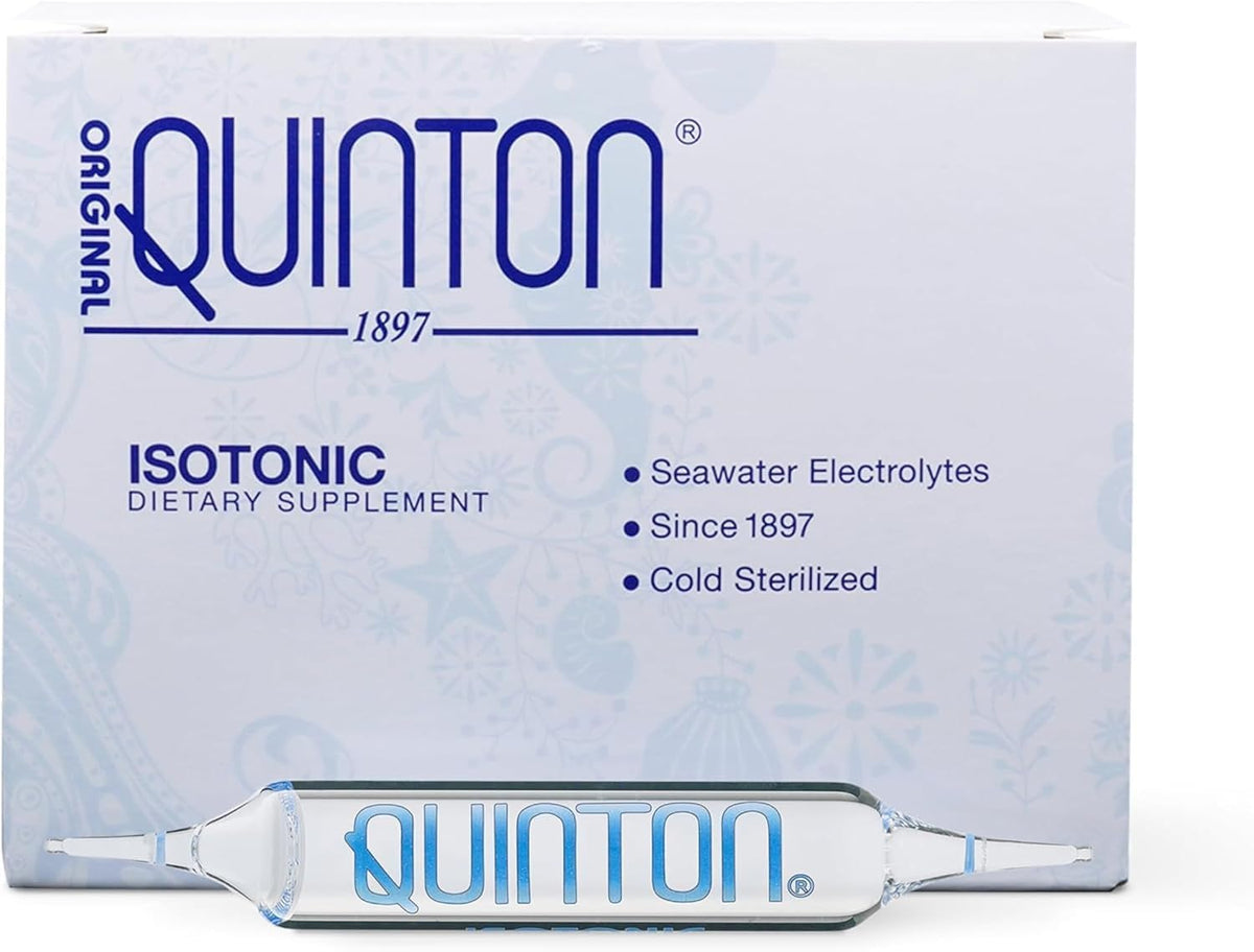 Quicksilver Scientific ampolla frontal mostrando etiqueta y vidrio, fácil dosificación
