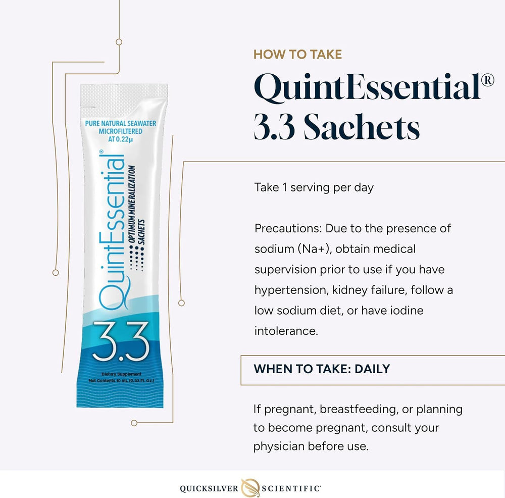 Quicksilver Scientific sachet en escenario de viaje mostrando uso práctico