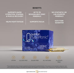 Quicksilver Scientific ampolla diluida en vaso demostrando consumo fácil y rápida absorción