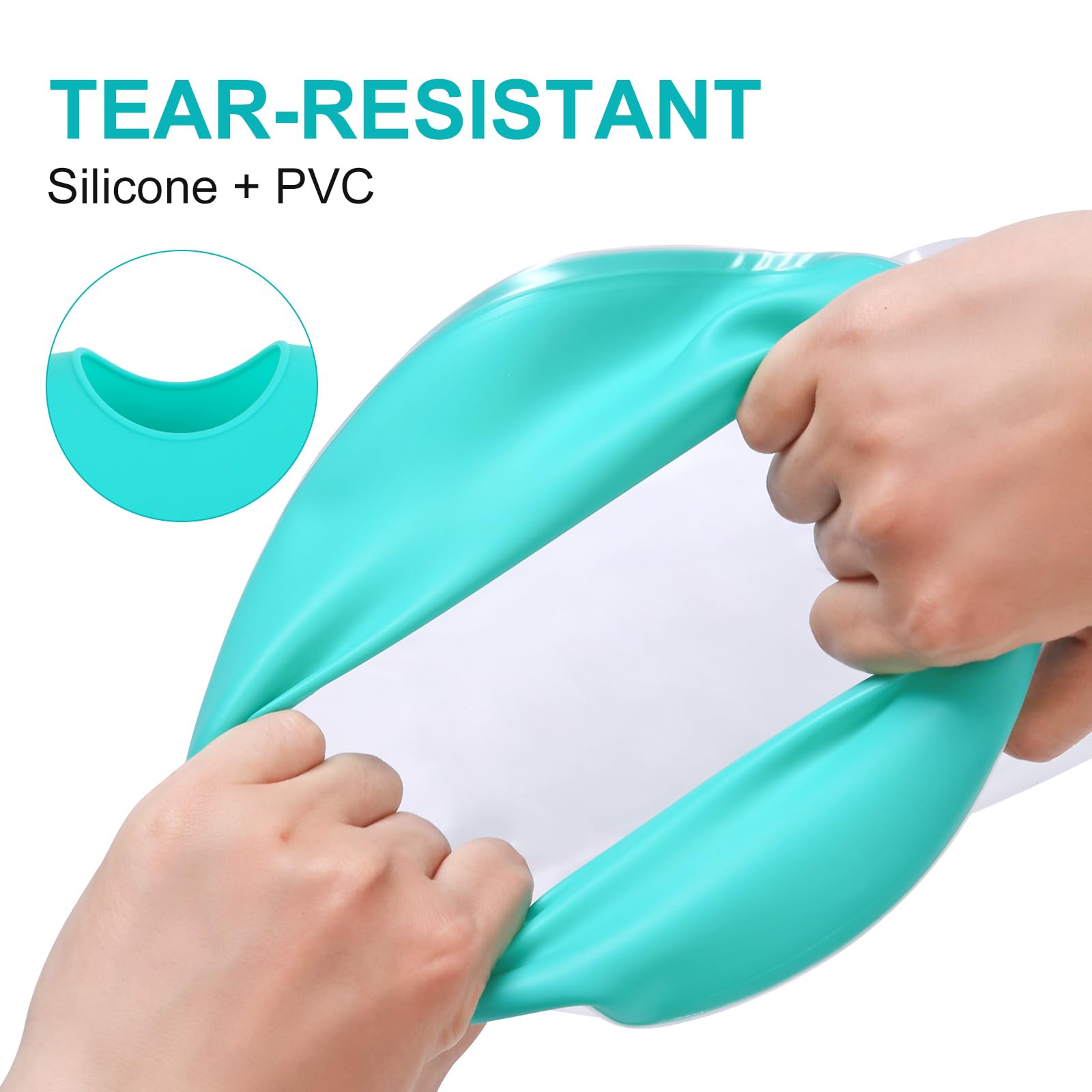 Quiheat detalle de la textura de silicona resistente y fácil de limpiar