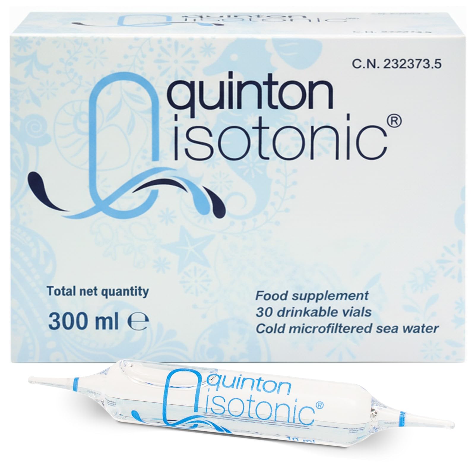 Quinton ampolla frontal mostrando el envase y uso práctico