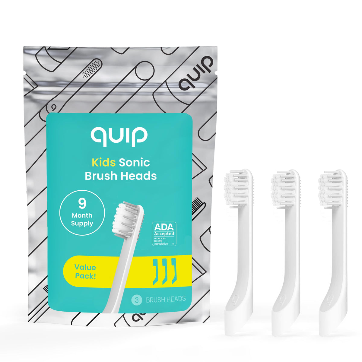 quip cabezal frontal en empaque mostrando compatibilidad y facilidad