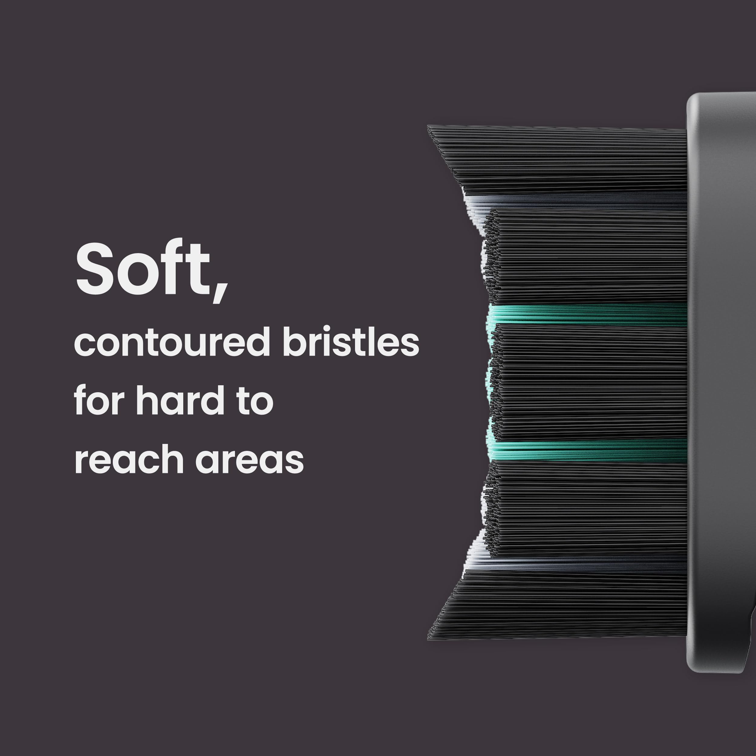 quip detalle de cerdas suaves que protege encías y facilita acceso interdental