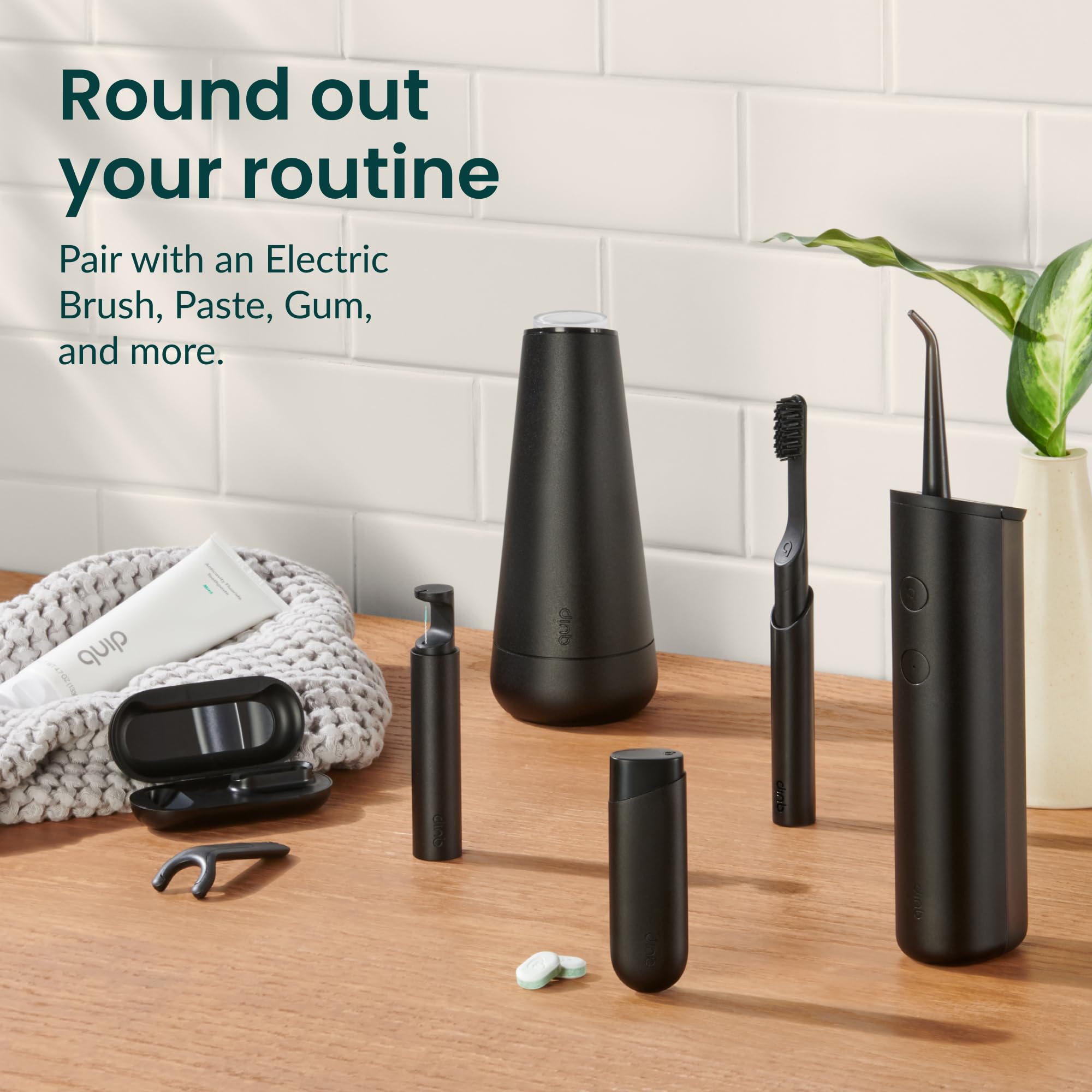 quip en ambiente de baño lifestyle mejorando la rutina diaria de higiene