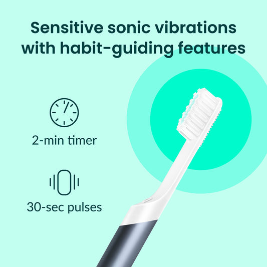 Quip metal sonic primer plano de cerdas suaves para limpieza delicada