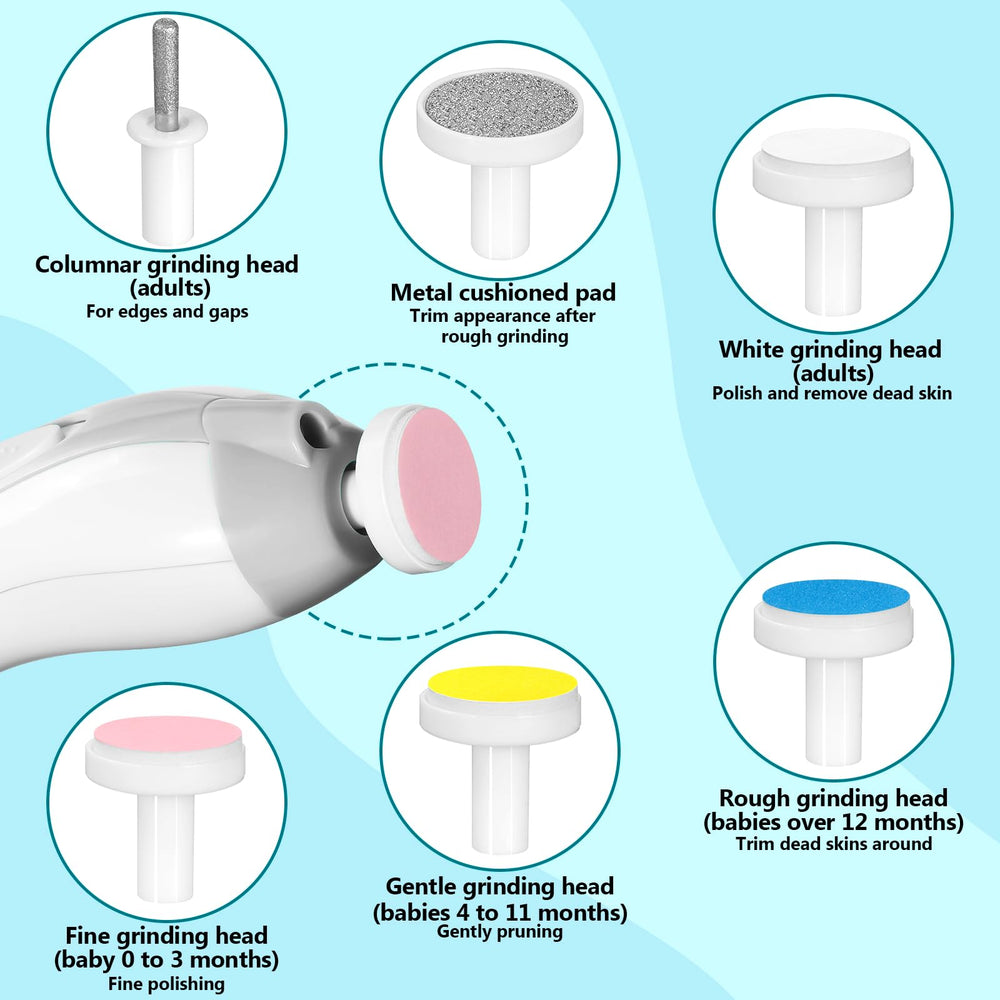 Qunlions life primer plano del cabezal, detalle seguro para limar uñas