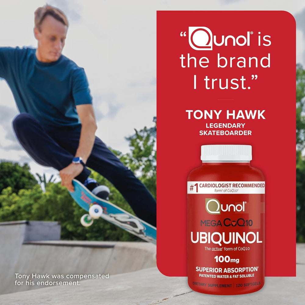 Qunol ilustración comparativa ubiquinol versus ubiquinona para absorción