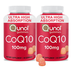 Qunol envase frontal visible, fácil identificación y beneficio práctico