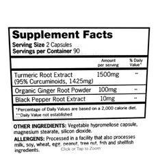 Qunol Curcuma con pimienta negra para mayor absorción.