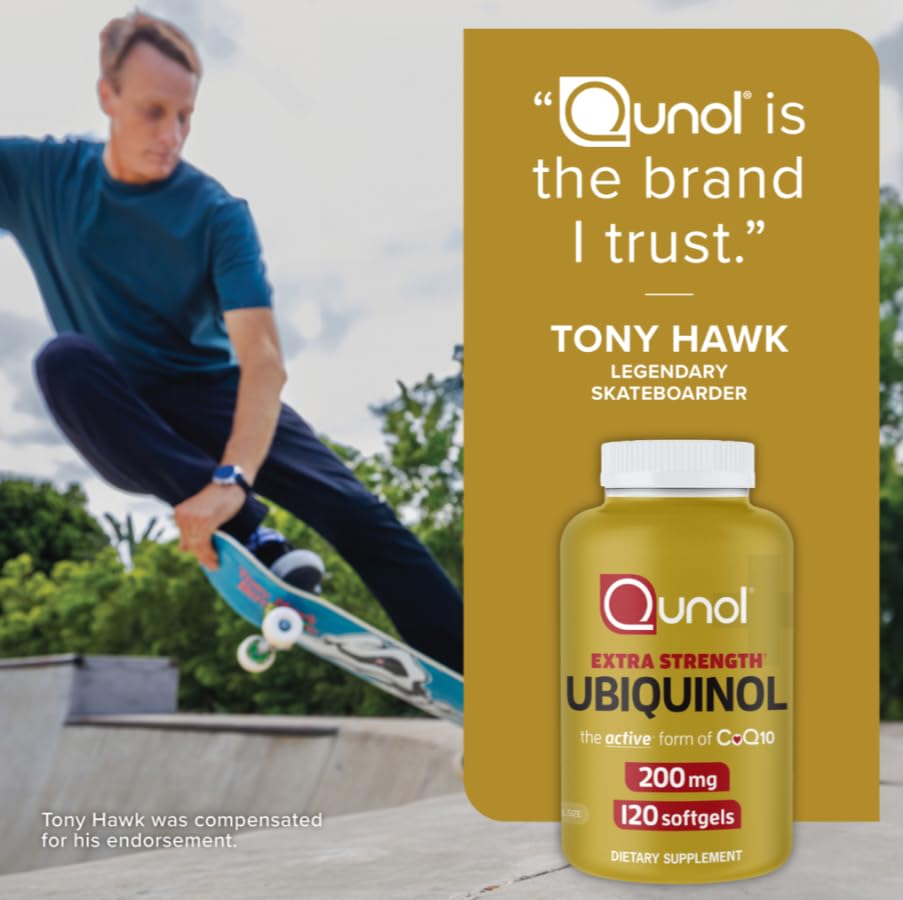 Qunol detalle del logotipo destacando la marca y confianza del producto