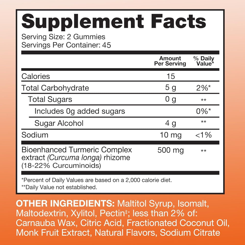 Qunol etiqueta nutricional visible para conocer ingredientes