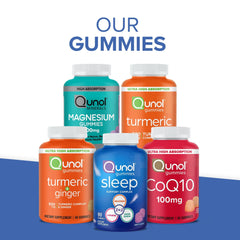 Qunol caja abierta con 90 gomitas, almacenamiento y cantidad