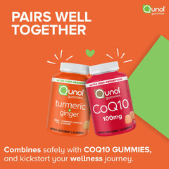 Qunol etiqueta nutricional enfocada, informa dosis y nutrientes