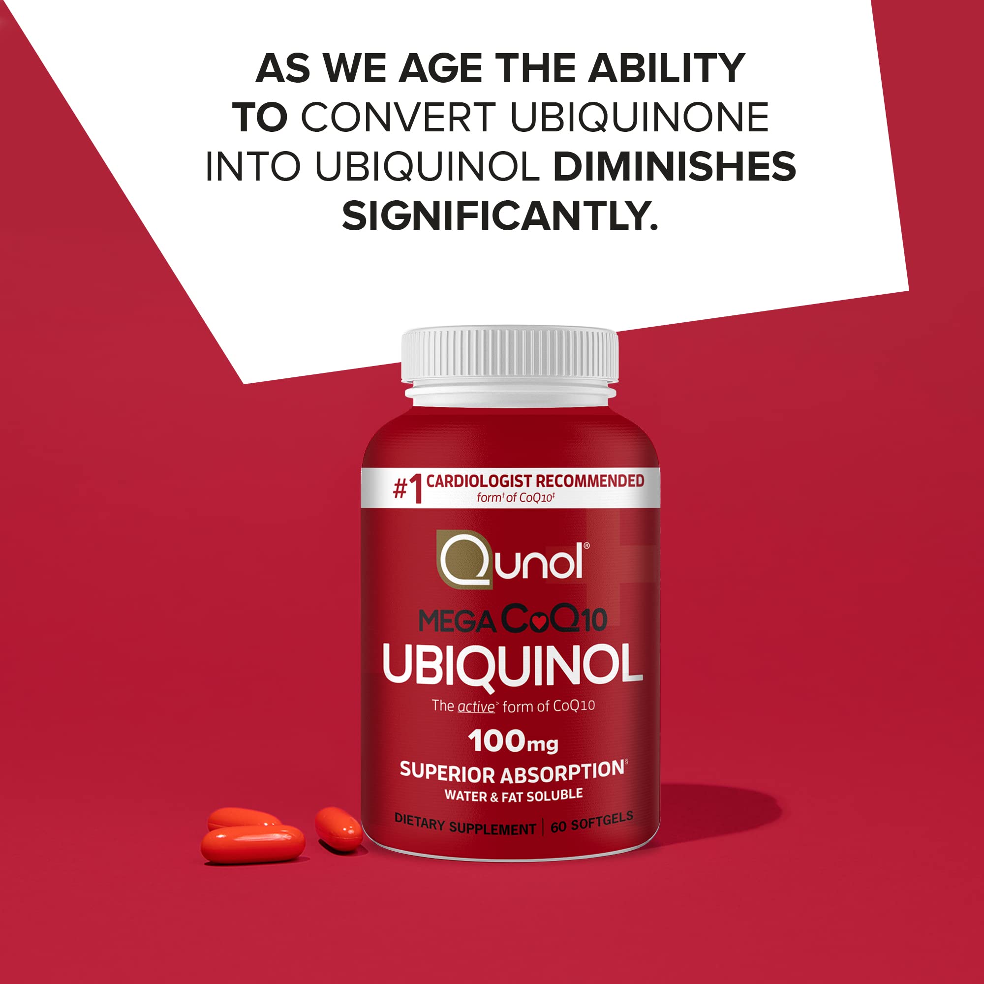 Qunol ubiquinol frasco 100 mg: envase compacto para dosificación fácil