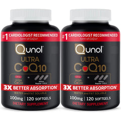 Qunol Ultra frontal del envase mostrando 240 softgels y claridad del producto