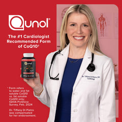 Qunol Ultra etiqueta de ingredientes que resalta formulación 100% soluble