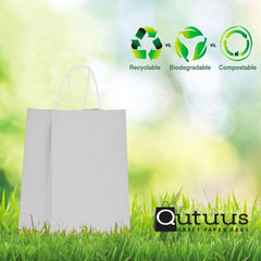 Qutuus textura del papel kraft blanca, ideal para personalizar