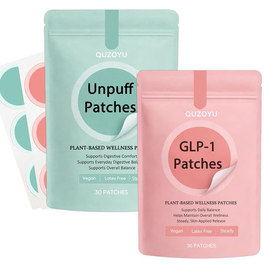 QUZOYU doble limpieza pack parches: empaque claro y uso sencillo.