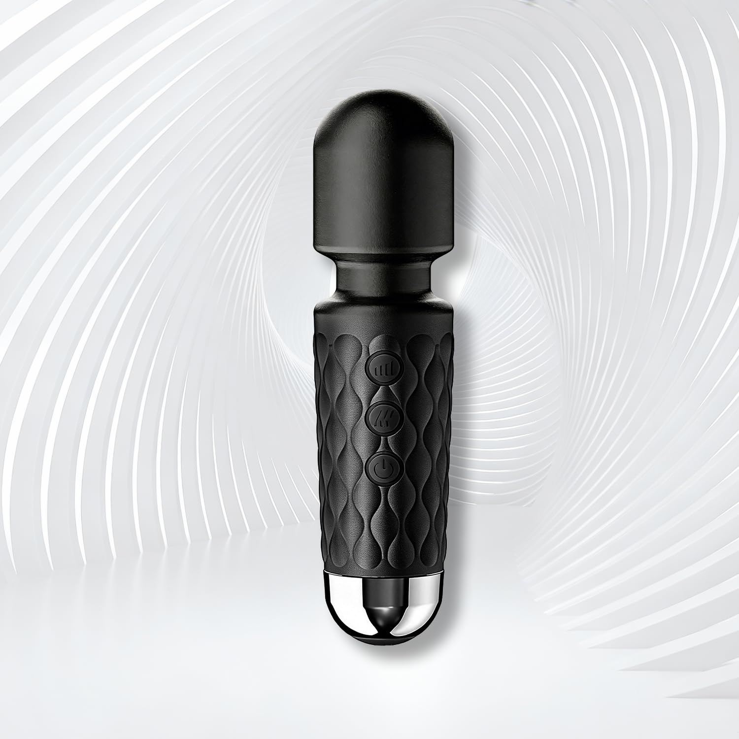 QZTDDTQ masajeador portátil vista frontal, diseño ergonómico y potencia