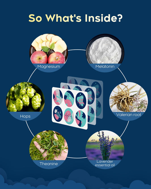 RAAYAM parches sueño con valeriana para apoyo natural al descanso.