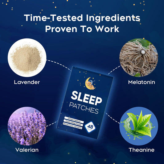 RAAYAM parche de uso fácil aplicado en piel limpia para dormir mejor.
